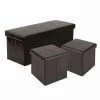 Dark Brown 3-Piece Storage Ottoman by OS Home and Office Furniture 1 Dark Brown 3-Piece Storage Ottoman by OS Home and Office Furniture -OS Home Sales Shop dark brown os home and office furniture ottomans 514 64 1000
