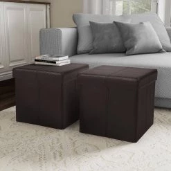 Dark Brown 3-Piece Storage Ottoman by OS Home and Office Furniture -OS Home Sales Shop dark brown os home and office furniture ottomans 514 fa 1000