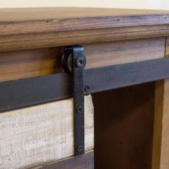 Antique Barn Wood Accent Cabinet Fully Assembled with 4-Drawers and 2-Shelves with a Fashionable Barn Style Sliding door by OS Home and Office Furniture -OS Home Sales Shop distressed antique barn wood os home and office furniture accent cabinets 475053 1f 1000