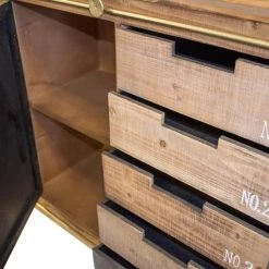 Distressed Antique Barn Wood Fully Assembled 5-Drawer and 2-Shelves with Sliding Barn Style Door Accent Cabinet by OS Home and Office Furniture -OS Home Sales Shop distressed antique barn wood os home and office furniture accent cabinets 475134 66 1000