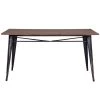 59 in. Distressed Black Antique Style Rectangular Dining Table with Metal Legs by Siavonce -OS Home Sales Shop distressed black siavonce kitchen dining tables t y pp036324daa 64 1000