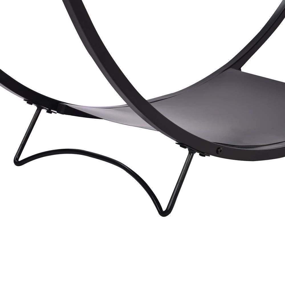 48 in. Distressed Brown Rustic Industrial Design Demilune Shape Textured Metal Distressed Wood Console Table by Siavonce 5 48 in. Distressed Brown Rustic Industrial Design Demilune Shape Textured Metal Distressed Wood Console Table by Siavonce - Image 4