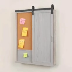 Wall Decor Distressed Gray Solid Wood Barn Door Wall Cabinet by OS Home and Office Furniture -OS Home Sales Shop distressed gray os home and office furniture accent cabinets 51001 4f 1000