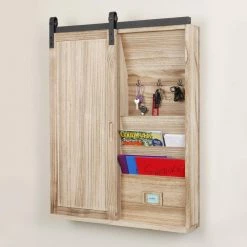 Wall Decor Distressed Natural Solid Wood Barn Door Wall Accent Cabinet by OS Home and Office Furniture -OS Home Sales Shop distressed natural os home and office furniture accent cabinets 52001 31 1000