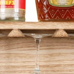 Wall Decor Distressed Natural Solid Wood Wall Mounted Wine and Stemware Accent Cabinet by OS Home and Office Furniture -OS Home Sales Shop distressed natural os home and office furniture accent cabinets 52002 fa 1000