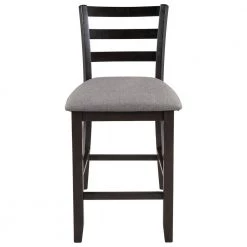 Set of 4 Wooden Counter Height Dining Chair with Padded Chairs Espresso by Siavonce -OS Home Sales Shop espresso gray siavonce dining chairs t y wf212650aap 40 1000