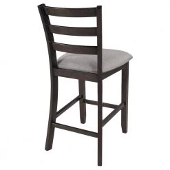 Set of 4 Wooden Counter Height Dining Chair with Padded Chairs Espresso by Siavonce -OS Home Sales Shop espresso gray siavonce dining chairs t y wf212650aap 66 1000