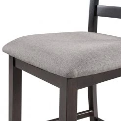 Set of 4 Wooden Counter Height Dining Chair with Padded Chairs Espresso by Siavonce -OS Home Sales Shop espresso gray siavonce dining chairs t y wf212650aap 76 1000