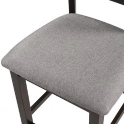Set of 4 Wooden Counter Height Dining Chair with Padded Chairs Espresso by Siavonce -OS Home Sales Shop espresso gray siavonce dining chairs t y wf212650aap d4 1000