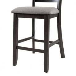 Set of 4 Wooden Counter Height Dining Chair with Padded Chairs Espresso by Siavonce -OS Home Sales Shop espresso gray siavonce dining chairs t y wf212650aap fa 1000