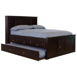 Espresso Series Full Size Platform Bed Espresso with 3-Drawers by OS Home and Office Furniture