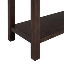 Classic Wood Console Table with Hollow-Out Decoration 2-Top-Drawers and Open-Shelf Large Storage Space (Espresso) by Siavonce 21 Classic Wood Console Table with Hollow-Out Decoration 2-Top-Drawers and Open-Shelf Large Storage Space (Espresso) by Siavonce -OS Home Sales Shop espresso siavonce console tables t y wf199310aab 1d 1000