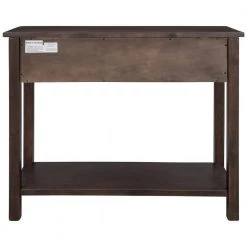 Classic Wood Console Table with Hollow-Out Decoration 2-Top-Drawers and Open-Shelf Large Storage Space (Espresso) by Siavonce 22 Classic Wood Console Table with Hollow-Out Decoration 2-Top-Drawers and Open-Shelf Large Storage Space (Espresso) by Siavonce -OS Home Sales Shop espresso siavonce console tables t y wf199310aab 66 1000