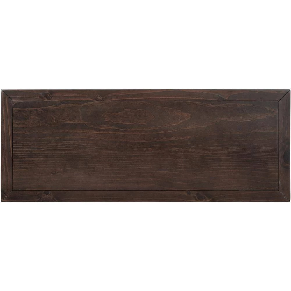 Classic Wood Console Table with Hollow-Out Decoration 2-Top-Drawers and Open-Shelf Large Storage Space (Espresso) by Siavonce 6 Classic Wood Console Table with Hollow-Out Decoration 2-Top-Drawers and Open-Shelf Large Storage Space (Espresso) by Siavonce - Image 4