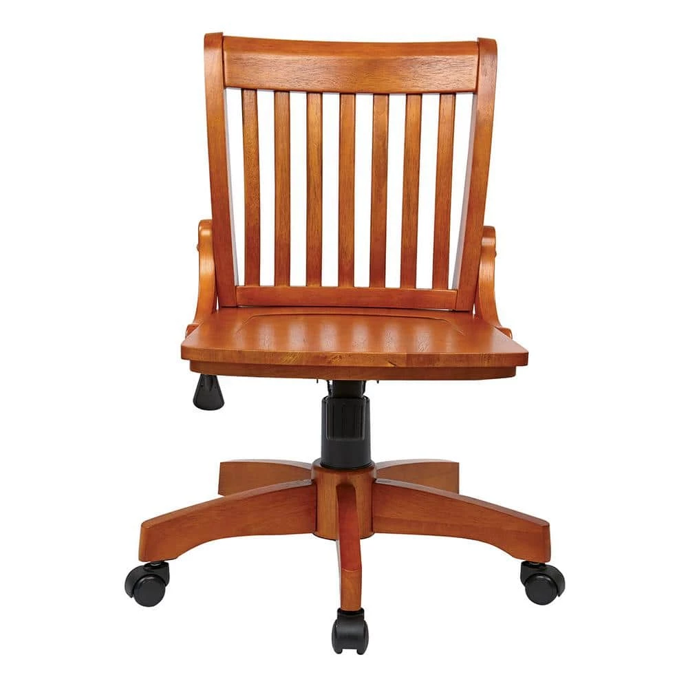 Bankers Series Fruitwood Un Upholstered Bankers Chair with Swivel and Height Adjustment by OS Home and Office Furniture 8 Bankers Series Fruitwood Un Upholstered Bankers Chair with Swivel and Height Adjustment by OS Home and Office Furniture - Image 6