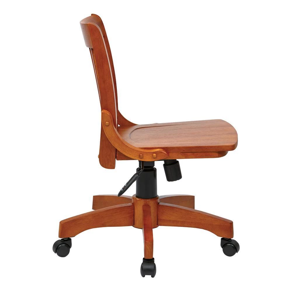 Bankers Series Fruitwood Un Upholstered Bankers Chair with Swivel and Height Adjustment by OS Home and Office Furniture 4 Bankers Series Fruitwood Un Upholstered Bankers Chair with Swivel and Height Adjustment by OS Home and Office Furniture - Image 2