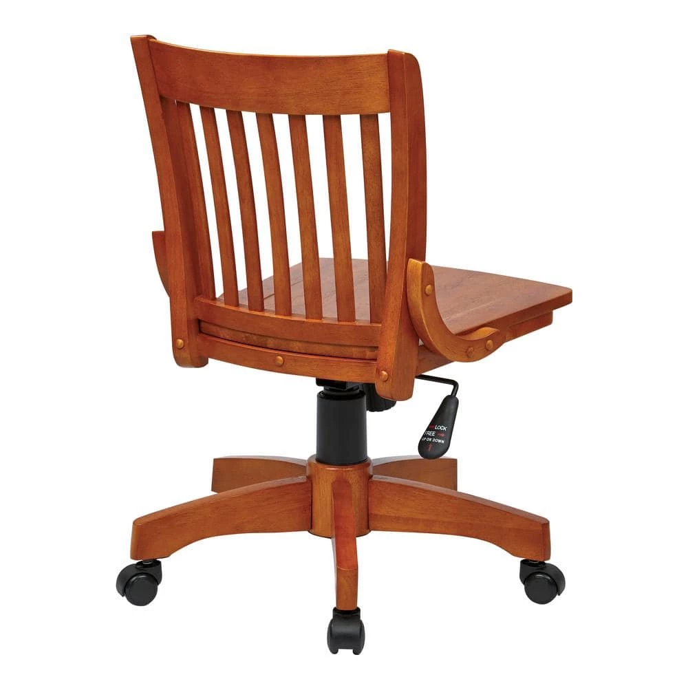 Bankers Series Fruitwood Un Upholstered Bankers Chair with Swivel and Height Adjustment by OS Home and Office Furniture 9 Bankers Series Fruitwood Un Upholstered Bankers Chair with Swivel and Height Adjustment by OS Home and Office Furniture - Image 7
