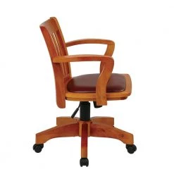 Bankers Brown Faux Leather Seat Bankers Chair with Swivel and Height Adjustment by OS Home and Office Furniture 11 Bankers Brown Faux Leather Seat Bankers Chair with Swivel and Height Adjustment by OS Home and Office Furniture -OS Home Sales Shop fruitwood os home and office furniture executive chairs 108fw 1 4f 1000