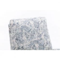 Geometry Blue Living Room Comfortable Rocking Chair Living Room Chair Back with Upholstery by Siavonce -OS Home Sales Shop geometry blue siavonce rockers gliders ottomans dj y w39536146 66 1000