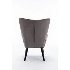 37.8 in.Grey Modern Leisure Chair Accent Arm Chair For Living Room and Bed Room by Siavonce -OS Home Sales Shop gray black siavonce accent chairs cm y w39536157 66 1000