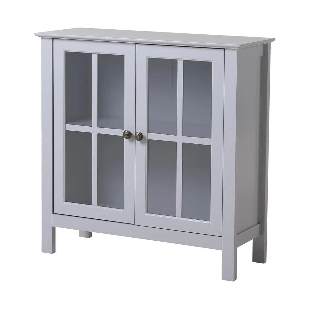 OS Home and Office Dark Gray Glass Door Accent and Display Cabinet by OS Home and Office Furniture 6 OS Home and Office Dark Gray Glass Door Accent and Display Cabinet by OS Home and Office Furniture - Image 4