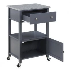 Farmhouse Gray Painted Kitchen Cart with Drawer and Granite Top by OS Home and Office Furniture 15 Farmhouse Gray Painted Kitchen Cart with Drawer and Granite Top by OS Home and Office Furniture -OS Home Sales Shop gray os home and office furniture bar carts frxg 2 77 1000