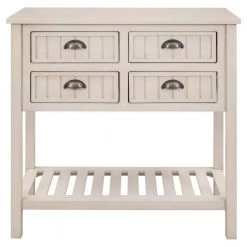31.7 in. Gray Standard Rectangle Wood Buffet Sideboard Console Table with Bottom Shelf And Drawers by Siavonce