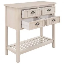 31.7 in. Gray Standard Rectangle Wood Buffet Sideboard Console Table with Bottom Shelf And Drawers by Siavonce -OS Home Sales Shop gray siavonce console tables t y wf280962aae 77 1000