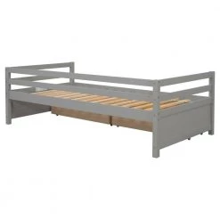 Gray Twin Size Daybed with two Storage Drawers by Siavonce -OS Home Sales Shop gray siavonce daybeds dj y w50450914 1d 1000
