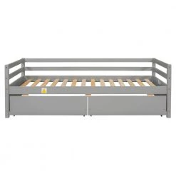 Gray Twin Size Daybed with two Storage Drawers by Siavonce -OS Home Sales Shop gray siavonce daybeds dj y w50450914 1f 1000