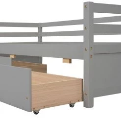 Gray Twin Size Daybed with two Storage Drawers by Siavonce -OS Home Sales Shop gray siavonce daybeds dj y w50450914 77 1000