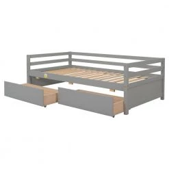 Gray Twin Size Daybed with two Storage Drawers by Siavonce -OS Home Sales Shop gray siavonce daybeds dj y w50450914 d4 1000