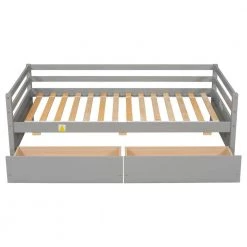 Gray Twin Size Daybed with two Storage Drawers by Siavonce -OS Home Sales Shop gray siavonce daybeds dj y w50450914 fa 1000