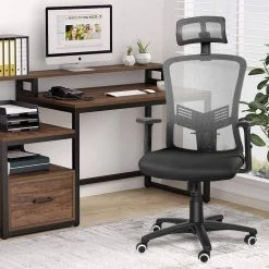 20.9 in. W Big and Tall Gray Mesh Ergonomic Chair with Adjustable Height by Siavonce -OS Home Sales Shop gray siavonce ergonomic chairs ly yx fx108 gy 31 1000