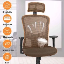 20.9 in. W Big and Tall Gray Mesh Ergonomic Chair with Adjustable Height by Siavonce -OS Home Sales Shop gray siavonce ergonomic chairs ly yx fx108 gy 76 1000