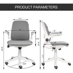 Gray Office/Desk Chair with Adjustble Base and Armrest by Siavonce 13 Gray Office/Desk Chair with Adjustble Base and Armrest by Siavonce -OS Home Sales Shop gray siavonce ergonomic chairs ly yx fx77 gr c3 1000