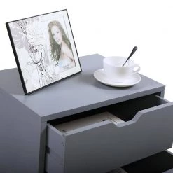 16 x 12 x 28 in.Modern Two-Drawer Solid Wood Gray Nightstand(2-Packs) by Siavonce -OS Home Sales Shop gray siavonce nightstands d y d0102hethxw fa 1000