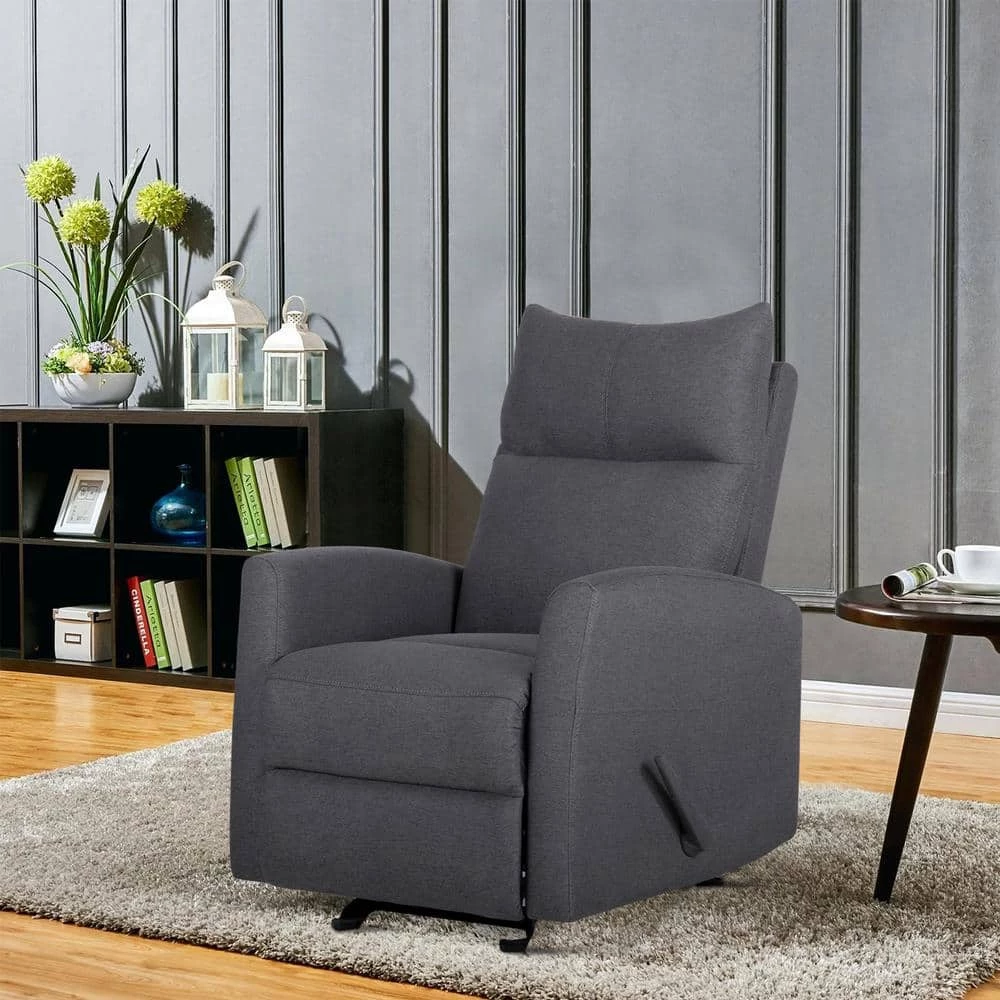 Tour 37 in. W Gray Big and Tall Fabric Recliner by Siavonce 8 Tour 37 in. W Gray Big and Tall Fabric Recliner by Siavonce - Image 6