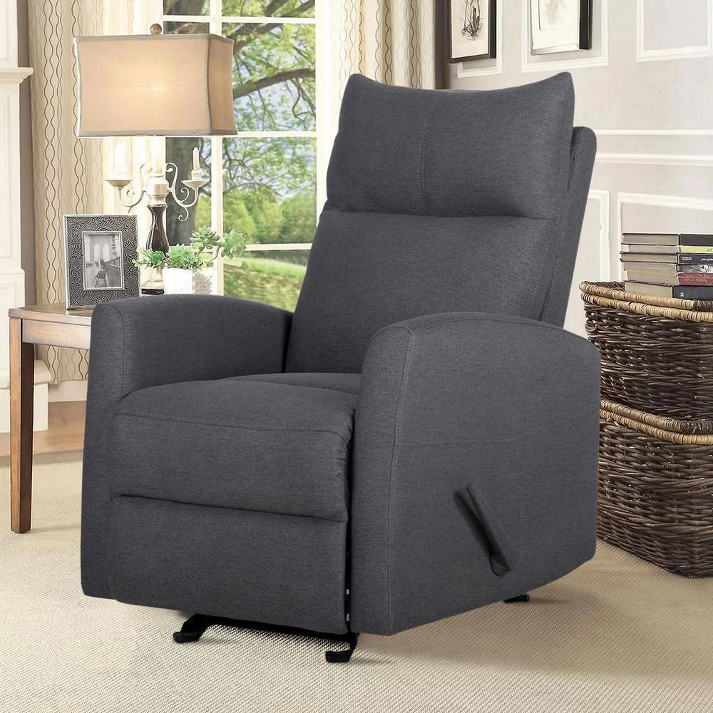 Tour 37 in. W Gray Big and Tall Fabric Recliner by Siavonce 7 Tour 37 in. W Gray Big and Tall Fabric Recliner by Siavonce - Image 5
