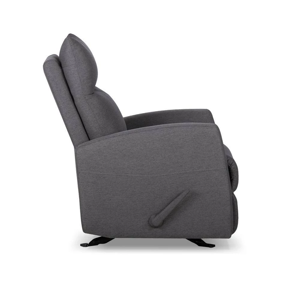 Tour 37 in. W Gray Big and Tall Fabric Recliner by Siavonce 4 Tour 37 in. W Gray Big and Tall Fabric Recliner by Siavonce - Image 2