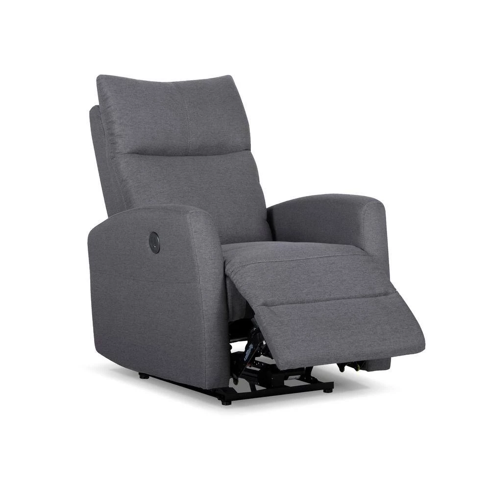 Oslo 37 in. W Light Gray Big and Tall Fabric Recliner by Siavonce 5 Oslo 37 in. W Light Gray Big and Tall Fabric Recliner by Siavonce - Image 4