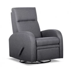 York 34 in. W Gray Big and Tall Fabric Recliner by Siavonce