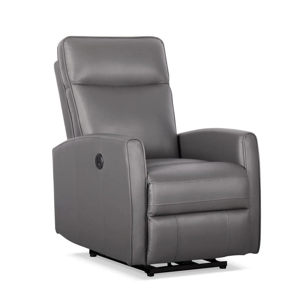 Serbia 37 in. W Gray Big and Tall Leather and PVC Recliner by Siavonce 3 Serbia 37 in. W Gray Big and Tall Leather and PVC Recliner by Siavonce