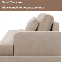 31.5 in W Square Arm Polyester Fiber Straight Sofa Gray Two-Piece Set by Siavonce -OS Home Sales Shop gray siavonce sofas couches gt y gs002800aa 76 1000