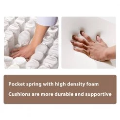 31.5 in W Square Arm Polyester Fiber Straight Sofa Light Gray by Siavonce -OS Home Sales Shop gray siavonce sofas couches gt y wf282806aa 44 1000