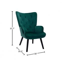 Green Modern Velvet Leisure Chair Accent Chair Living Room/Bed Room by Siavonce -OS Home Sales Shop green black siavonce accent chairs cm y w39532146 40 1000