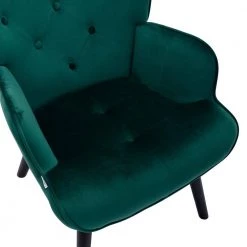 Green Modern Velvet Leisure Chair Accent Chair Living Room/Bed Room by Siavonce -OS Home Sales Shop green black siavonce accent chairs cm y w39532146 44 1000