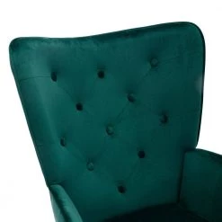 37.8 in. Green Modern Leisure Chair Accent Arm Chair For Living Room and Bed Room by Siavonce -OS Home Sales Shop green black siavonce accent chairs cm y w39533697 1f 1000
