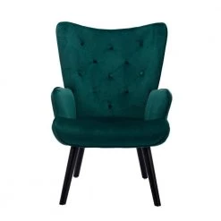 37.8 in. Green Modern Leisure Chair Accent Arm Chair For Living Room and Bed Room by Siavonce