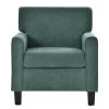 Green Accent Upholstered Armchair Living Room Chair With Solid Wood Legs by Siavonce -OS Home Sales Shop green siavonce accent chairs u y pp282555aav 64 1000
